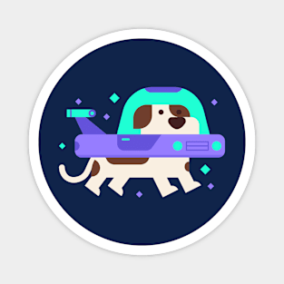 Dog in space Magnet